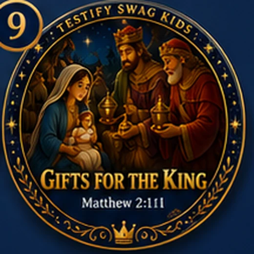 Gifts for the King nativity magnet for kids — Matthew 2:11