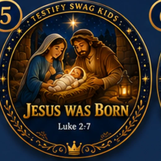 Jesus Was Born nativity magnet for kids — Luke 2:7