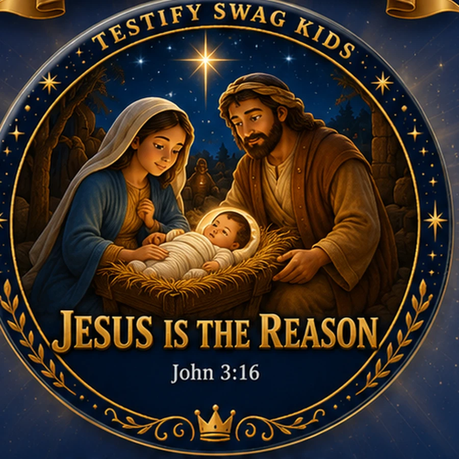 Jesus Is the Reason nativity magnet for kids — John 3:16