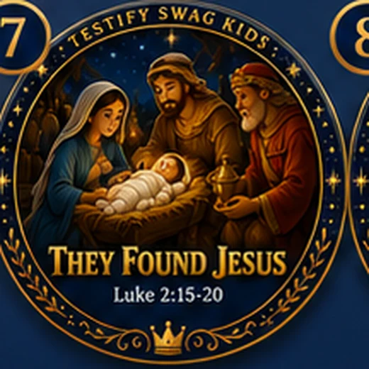 They Found Jesus nativity magnet for kids — Luke 2:15-20