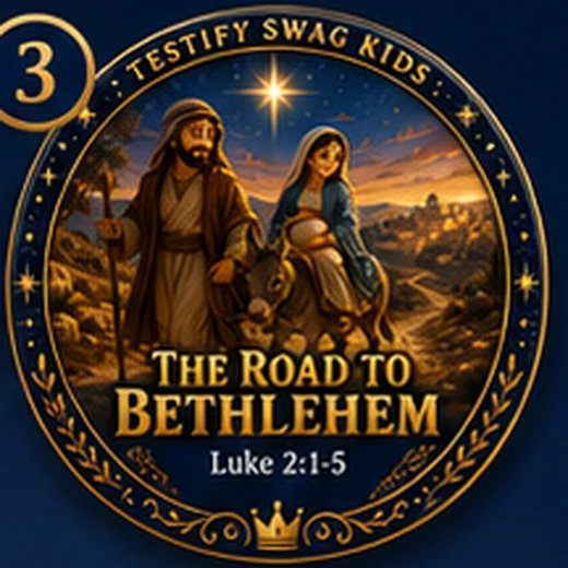 The Road to Bethlehem nativity magnet for kids — Luke 2:1-5