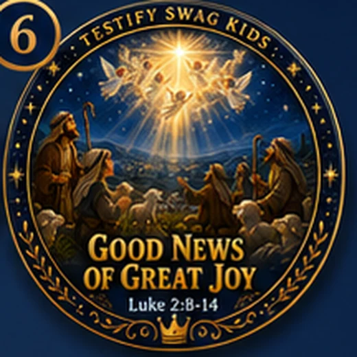 Good News of Great Joy nativity magnet for kids — Luke 2:8-14