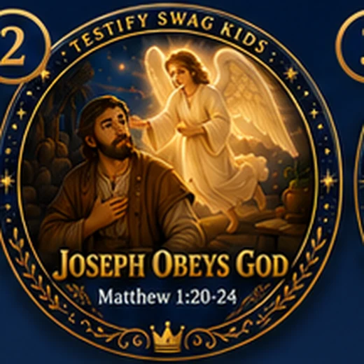 Joseph Obeys God nativity magnet for kids — Matthew 1:20-24