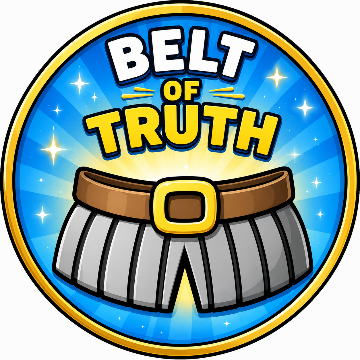 Armor of God kids magnet — Belt of Truth, a golden belt on navy with Ephesians 6:14